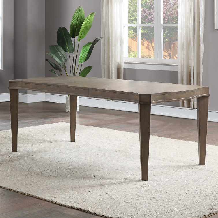 Red Barrel Studio® Bordeaux Extendable Solid Wood Base Dining Table ...